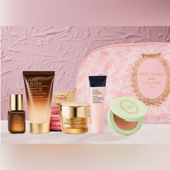 Estée Lauder Laduree Makeup and Skincare Set with Makeup Bag-New With Tags - Picture 1 of 2